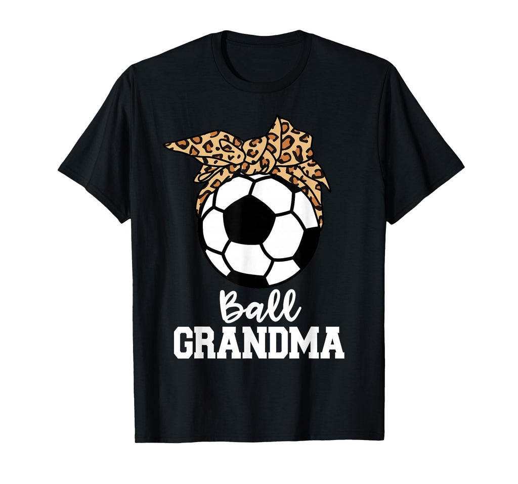 Ball Grandma Soccer Leopard Grandma T-Shirt - Aesthetic Graphic Unisex - T-Shirt, Sweatshirt, Hoodie