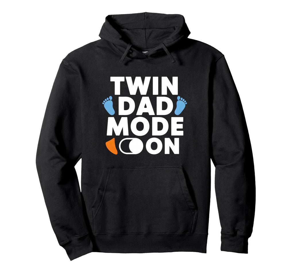 Twin Dad Mode Father Hoodie - Fun Novelty Design for Adults - T-Shirt, Sweatshirt, Hoodie