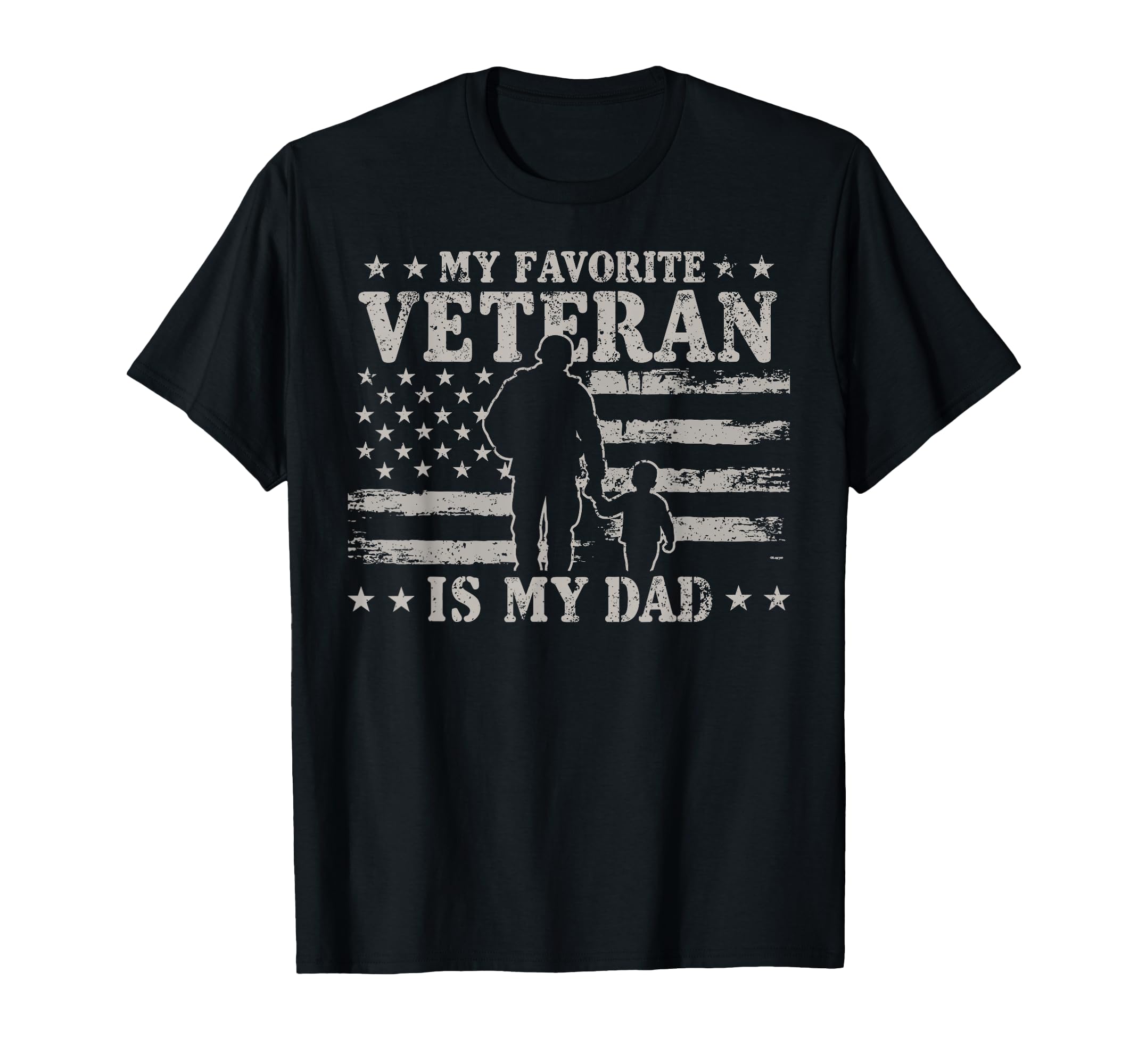 My Favorite Veteran Is My Dad Us Flag T-Shirt - Streetwear Style Men Women - T-Shirt, Sweatshirt, Hoodie