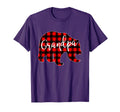 Red Plaid Grandpa Bear Matching Family Eve T-Shirt - Trendy Graphic Unisex - T-Shirt, Sweatshirt, Hoodie
