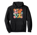 Groovy Love Basketball Ball Player Hoodie - Minimalist Print for Adults - T-Shirt, Sweatshirt, Hoodie