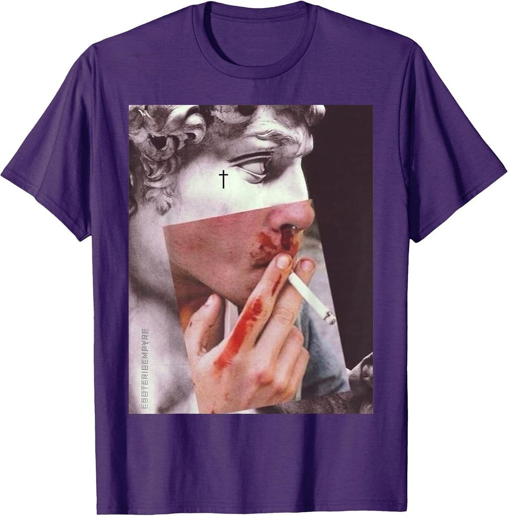 Statue of David Bloody Nose Cigarette Pop Art - Adult & Kids T-Shirts, Sweatshirts & Hoodies apparel design preview 1