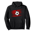 American Flag Soccer Soccer Hoodie - Fun Novelty Design Men Women - T-Shirt, Sweatshirt, Hoodie