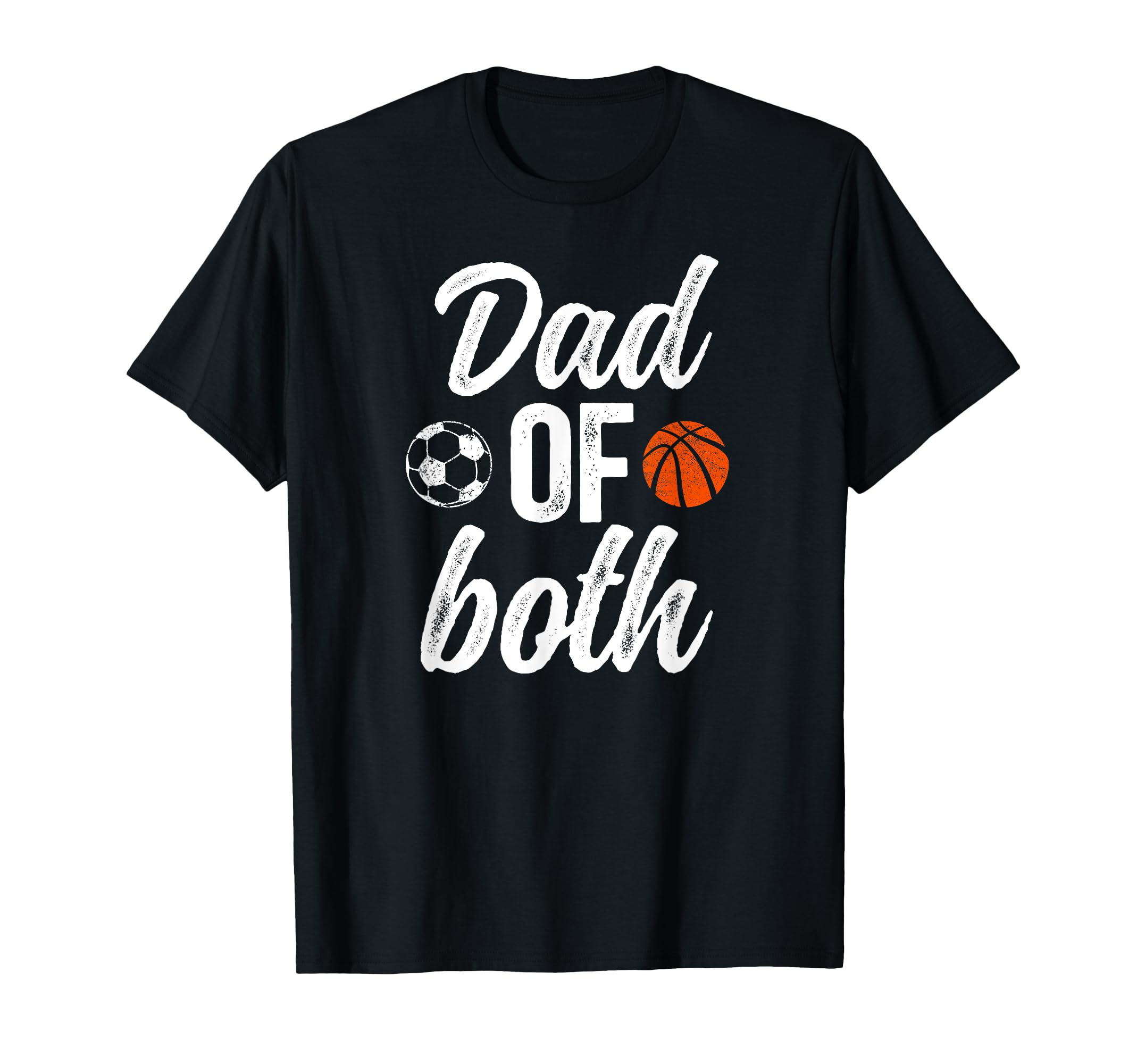 Dad Both Soccer Basketball Dad Ballers T-Shirt - Trendy Graphic for Adults - T-Shirt, Sweatshirt, Hoodie