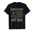 Gods Got My Six Christian Military T-Shirt - Minimalist Print Men Women - T-Shirt, Sweatshirt, Hoodie