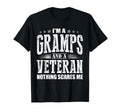 Im Gramps And Veteran Nothing Scares T-Shirt - Trendy Graphic for Adults - T-Shirt, Sweatshirt, Hoodie