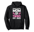 Double Blessed Mom Twins Est 2023 Mom Hoodie - Custom Art Print Unisex - T-Shirt, Sweatshirt, Hoodie