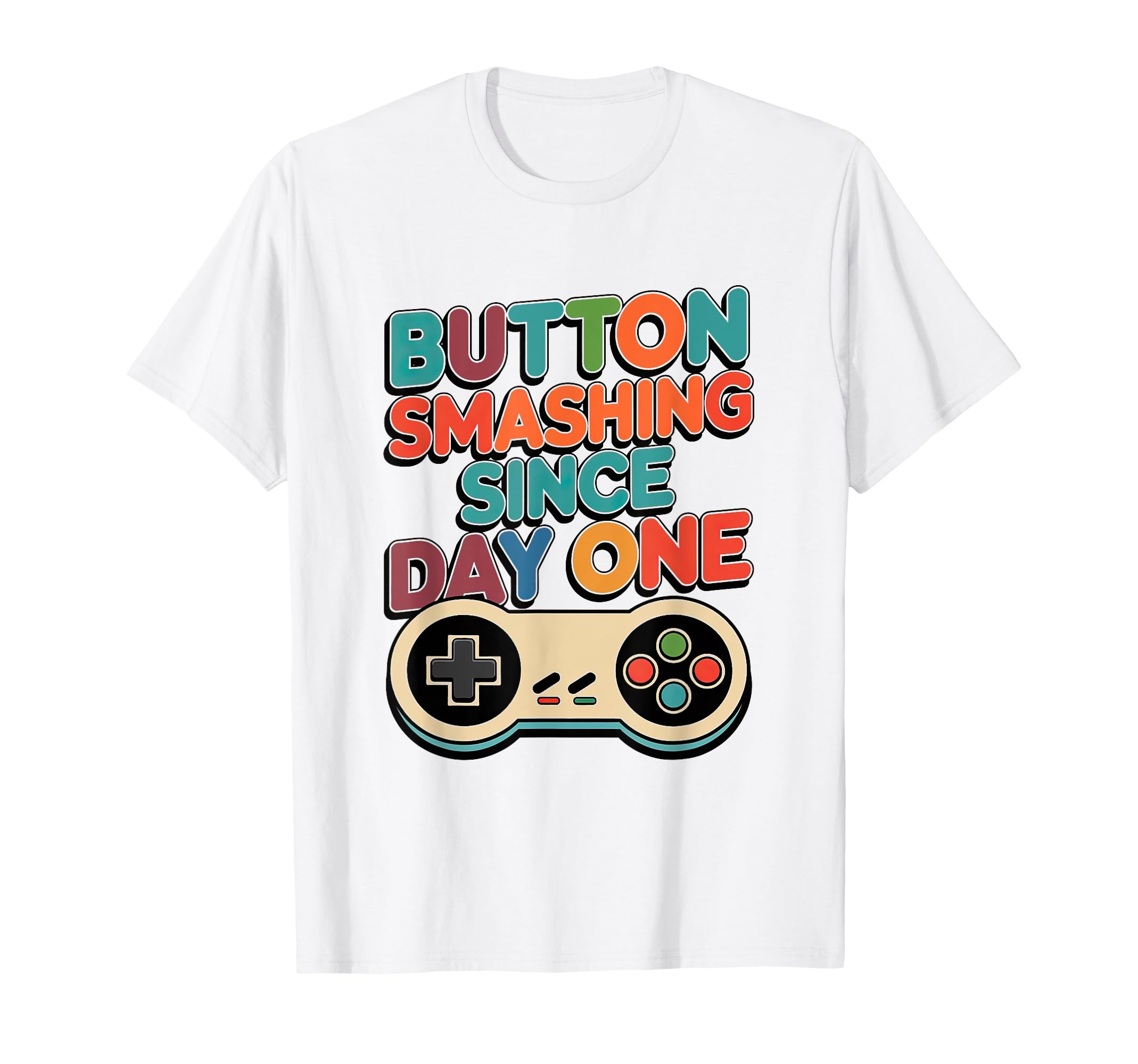 Button Smashing Since Day One Gamer Dads T-Shirt - Unique Graphic Unisex - T-Shirt, Sweatshirt, Hoodie