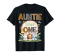 Auntie Wild One First Birthday Safari T-Shirt - Fun Novelty Design Unisex - T-Shirt, Sweatshirt, Hoodie