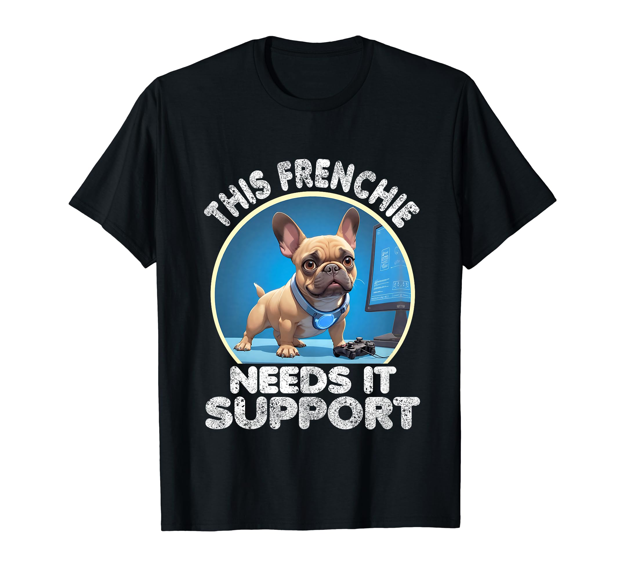 French Bulldog Gaming Mom Frenchie Dog T-Shirt - Graphic Print Men Women - T-Shirt, Sweatshirt, Hoodie