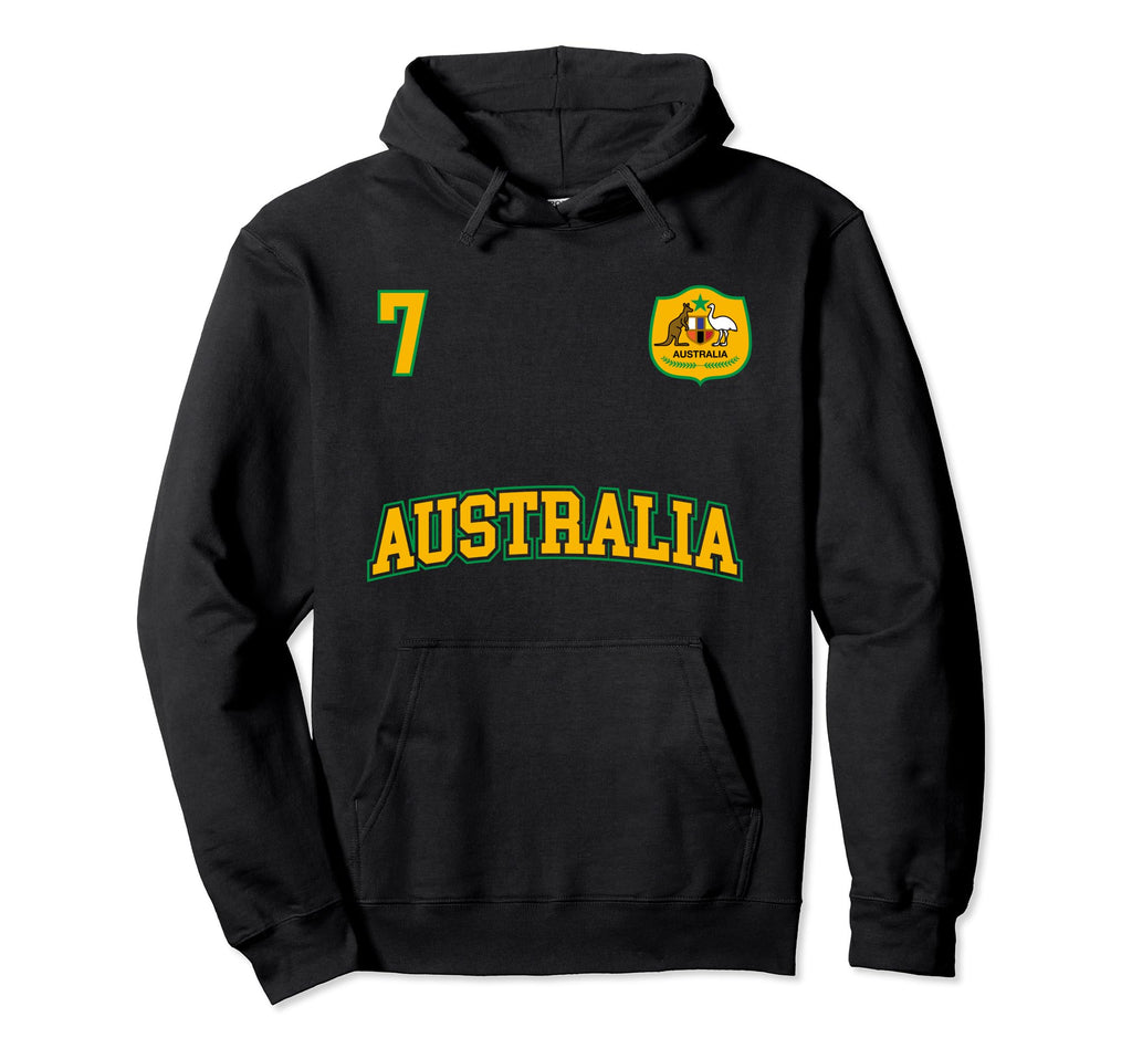 Australia Soccer No 7 Australian Flag Hoodie - Custom Art Print for Adults - T-Shirt, Sweatshirt, Hoodie