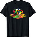 Melting Puzzle Cube Retro Speed Cubing 80's Vintage - Adult & Kids T-Shirts, Sweatshirts & Hoodies apparel design preview 1