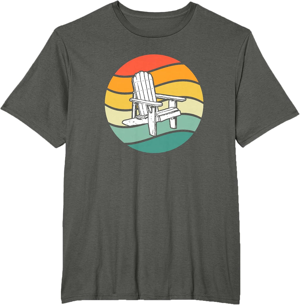 Beach Lover Retro 80's Vintage Adirondack Chair - Adult & Kids T-Shirts, Sweatshirts & Hoodies apparel design preview 1