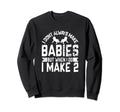 Funny Twin Mom And Dad Shirts Father Sweatshirt - Graphic Print for Adults - T-Shirt, Sweatshirt, Hoodie