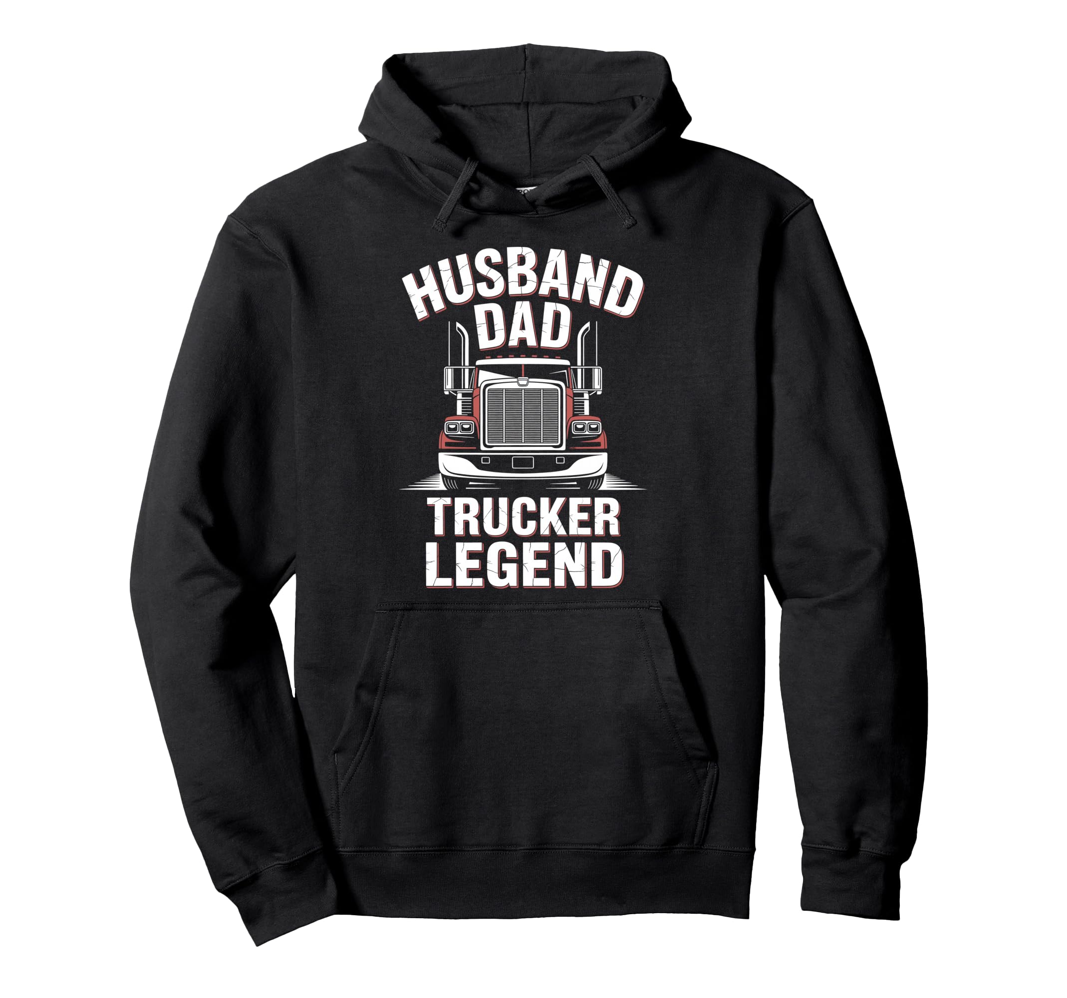 Husband Dad Trucker Legend Trucker Truck Hoodie - Unique Graphic Men Women - T-Shirt, Sweatshirt, Hoodie