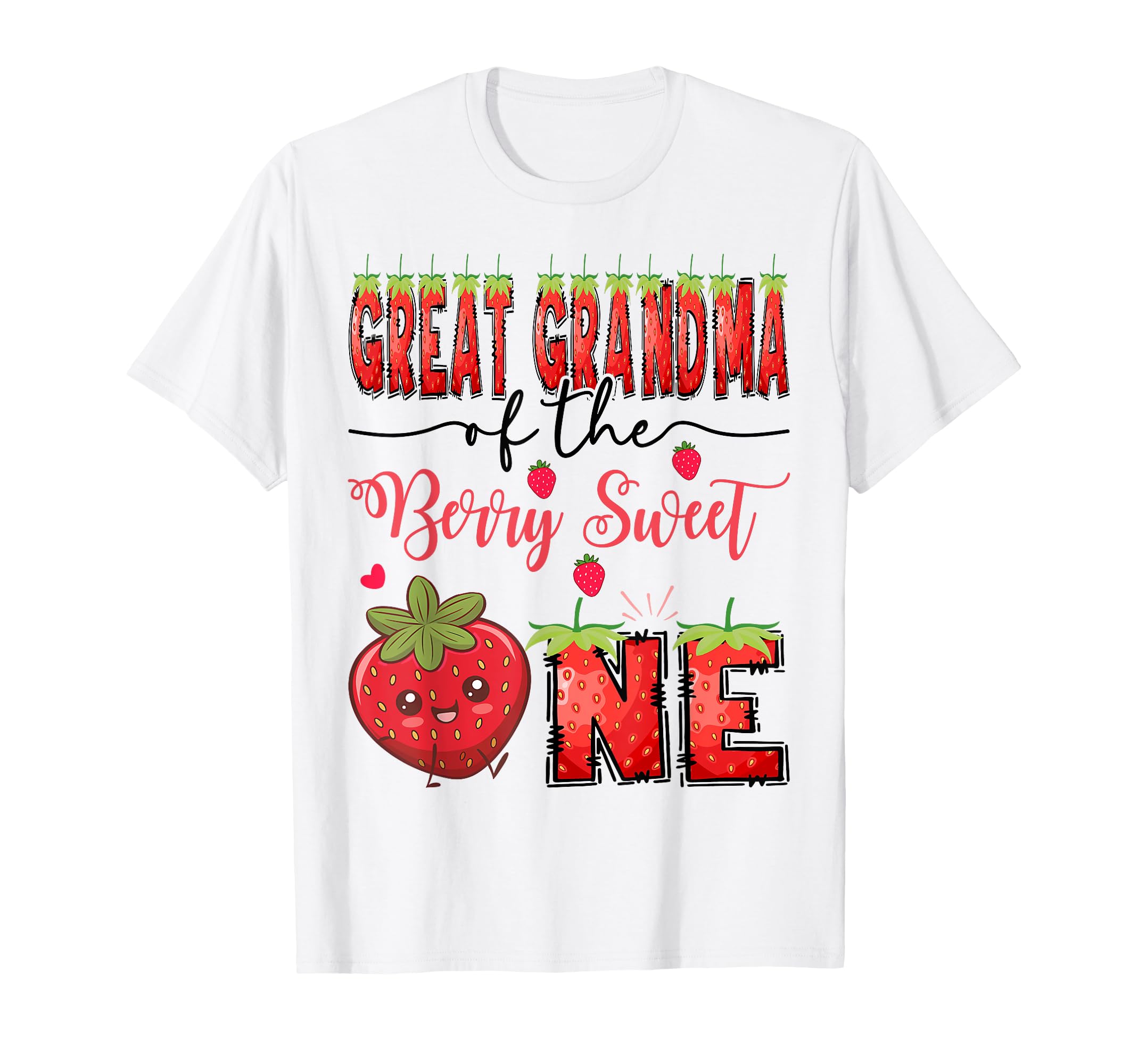 Great Grandma Berry Sweet One Strawberry T-Shirt - Minimalist Print Unisex - T-Shirt, Sweatshirt, Hoodie