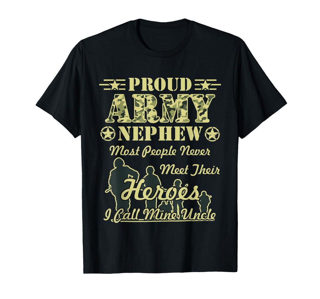 Proud Army Nephew T Shirts T-Shirt - Minimalist Print Men Women - T-Shirt, Sweatshirt, Hoodie