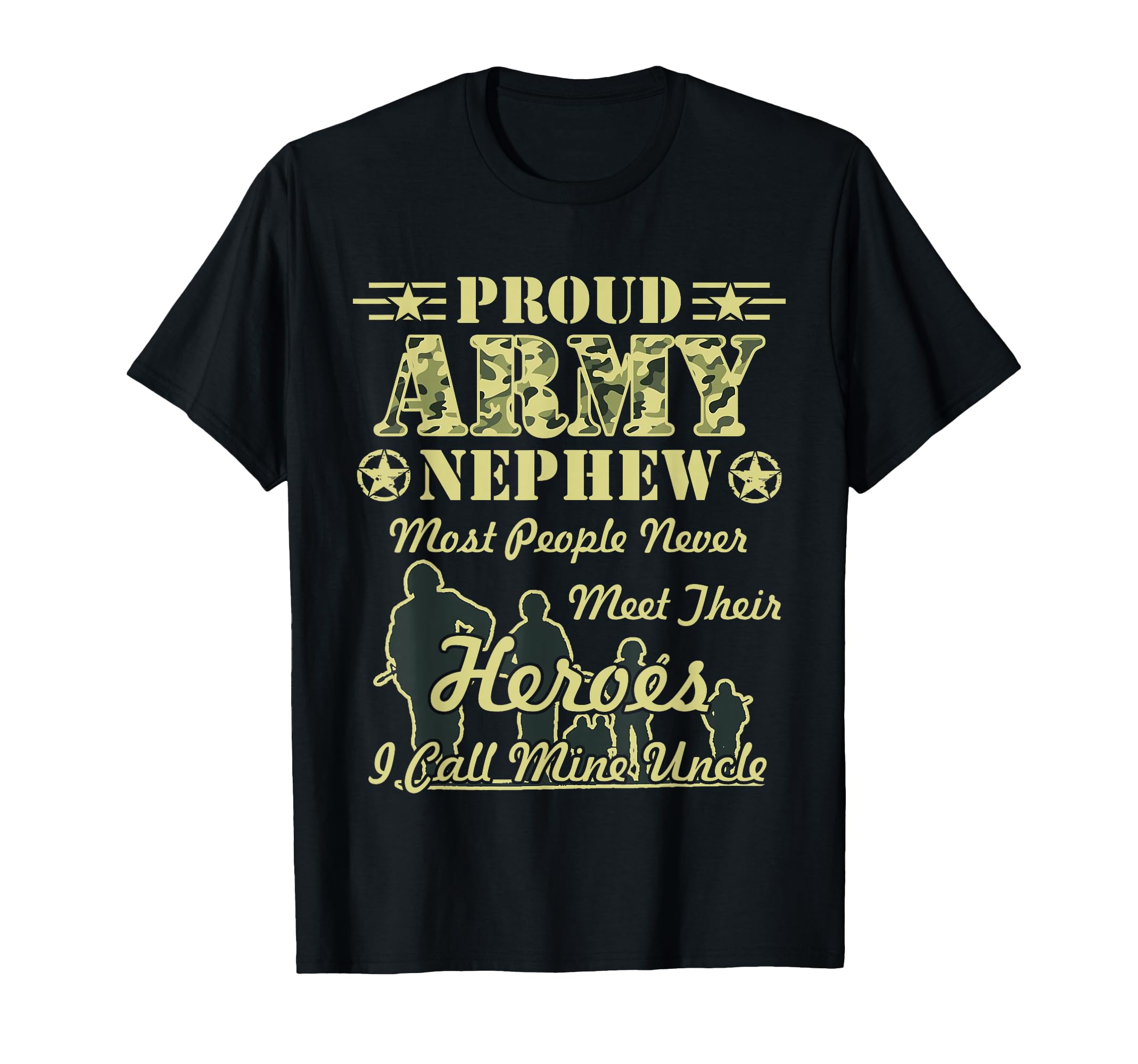 Proud Army Nephew T Shirts T-Shirt - Minimalist Print Men Women - T-Shirt, Sweatshirt, Hoodie