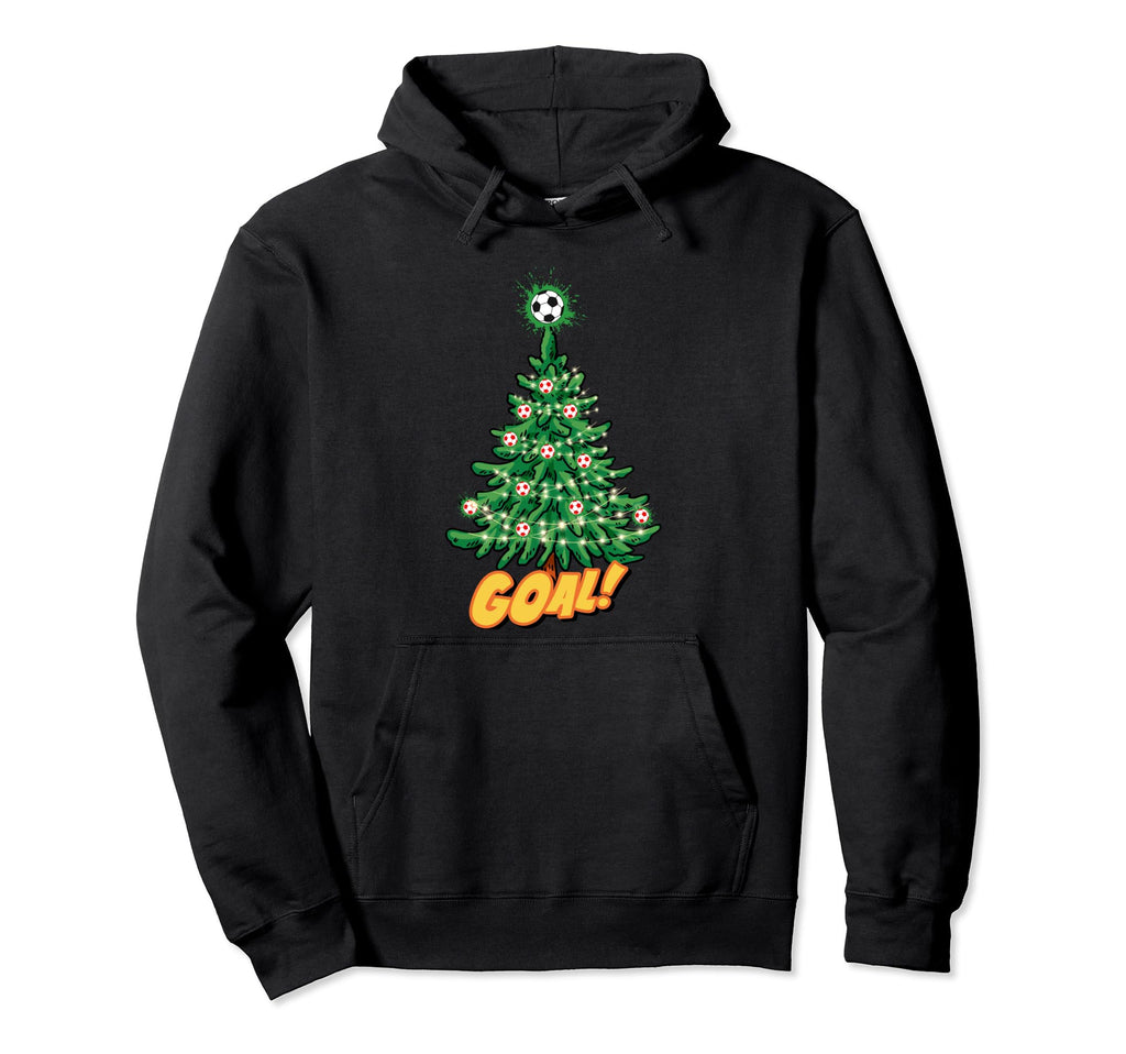 Soccer Tree Hit That Goal Merry Hoodie - Casual Everyday Wear Men Women - T-Shirt, Sweatshirt, Hoodie