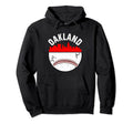 Oakland Cityscape Baseball Hoodie - Aesthetic Graphic for Adults - T-Shirt, Sweatshirt, Hoodie