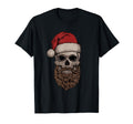 Funny Hipster Santa Skull Face Hat T-Shirt - Fun Novelty Design Men Women - T-Shirt, Sweatshirt, Hoodie