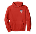 Usa Soccer Front Back Crest Red Uswnt Hoodie - Minimalist Print for Adults - T-Shirt, Sweatshirt, Hoodie