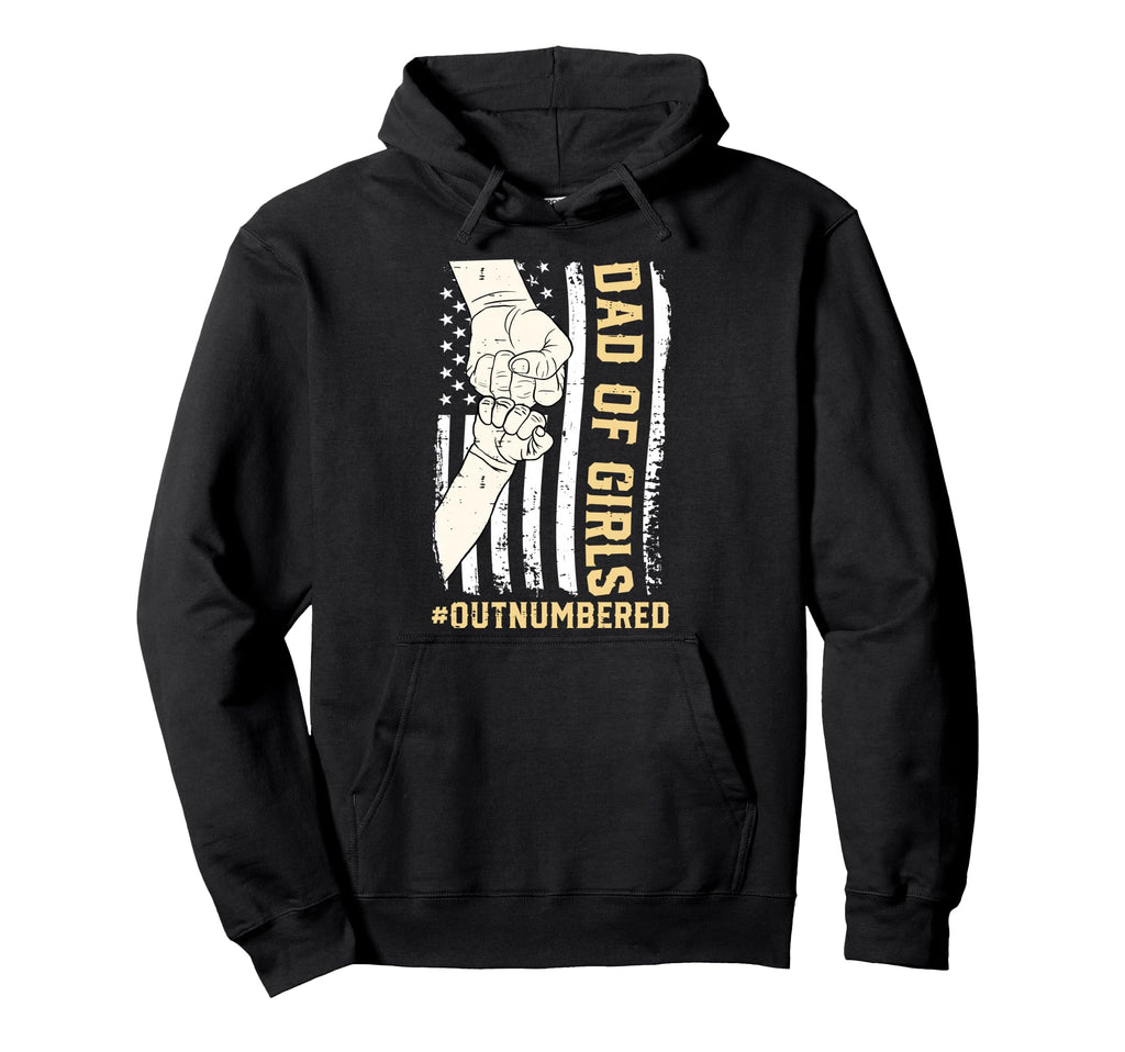 Dad Outnumbered Fathers Day American Hoodie - Aesthetic Graphic Men Women - T-Shirt, Sweatshirt, Hoodie