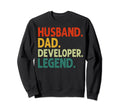 Husband Dad Developer Legend Developer Sweatshirt - Graphic Print Unisex - T-Shirt, Sweatshirt, Hoodie
