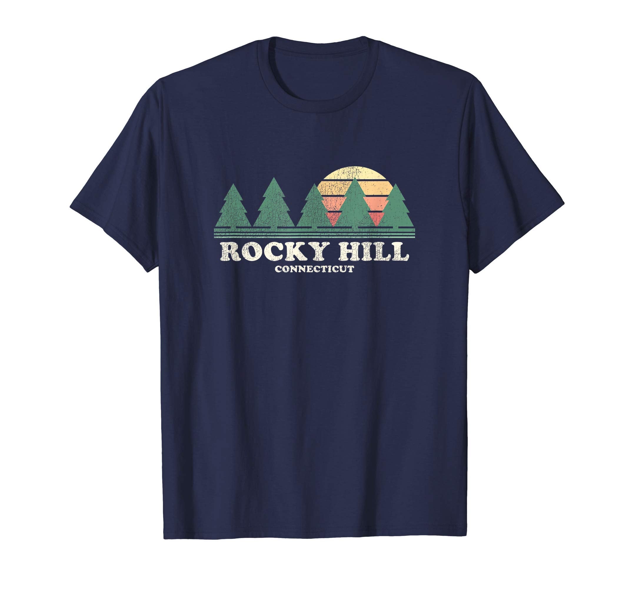 Rocky Hill Ct Throwback 70S T-Shirt - Minimalist Print for Adults - T-Shirt, Sweatshirt, Hoodie