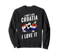 Croatia Soccer Supporters Fun Flag Sweatshirt - Custom Art Print Men Women - T-Shirt, Sweatshirt, Hoodie
