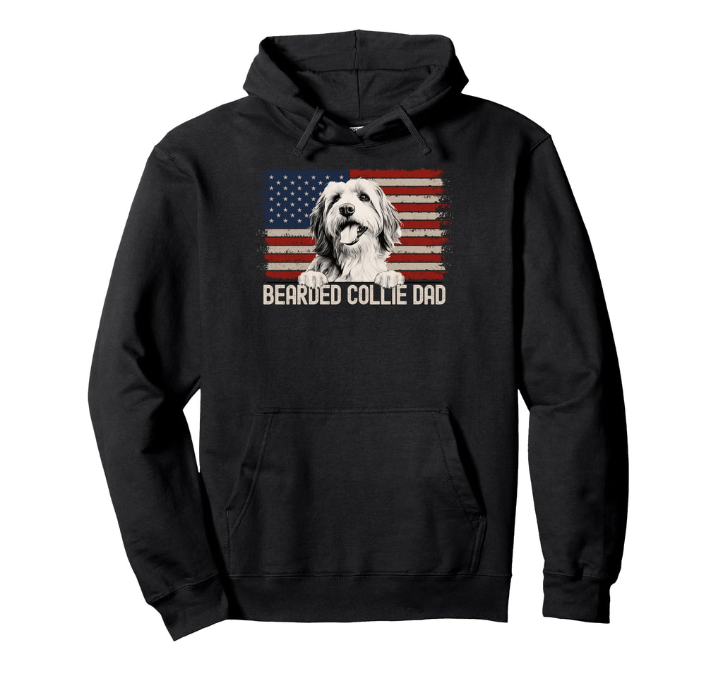 Best Dog Dad Ever American Flag Hoodie - Streetwear Style for Adults - T-Shirt, Sweatshirt, Hoodie