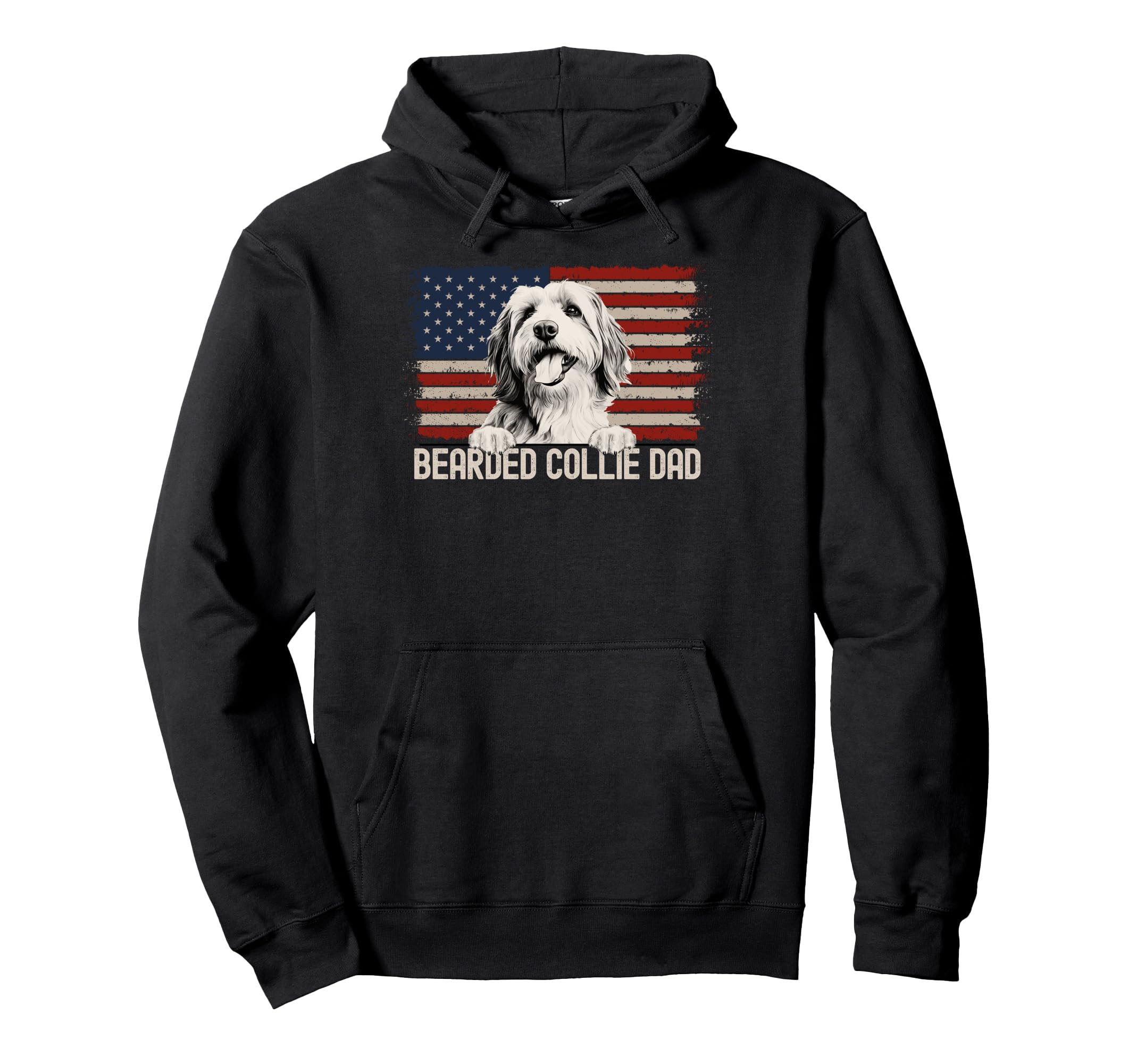 Best Dog Dad Ever American Flag Hoodie - Streetwear Style for Adults - T-Shirt, Sweatshirt, Hoodie