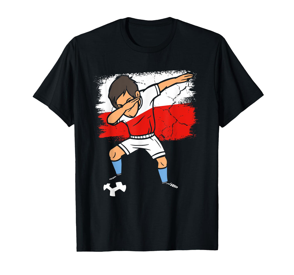 Dabbing Poland Soccer Polish Football T-Shirt - Novelty Apparel Unisex - T-Shirt, Sweatshirt, Hoodie