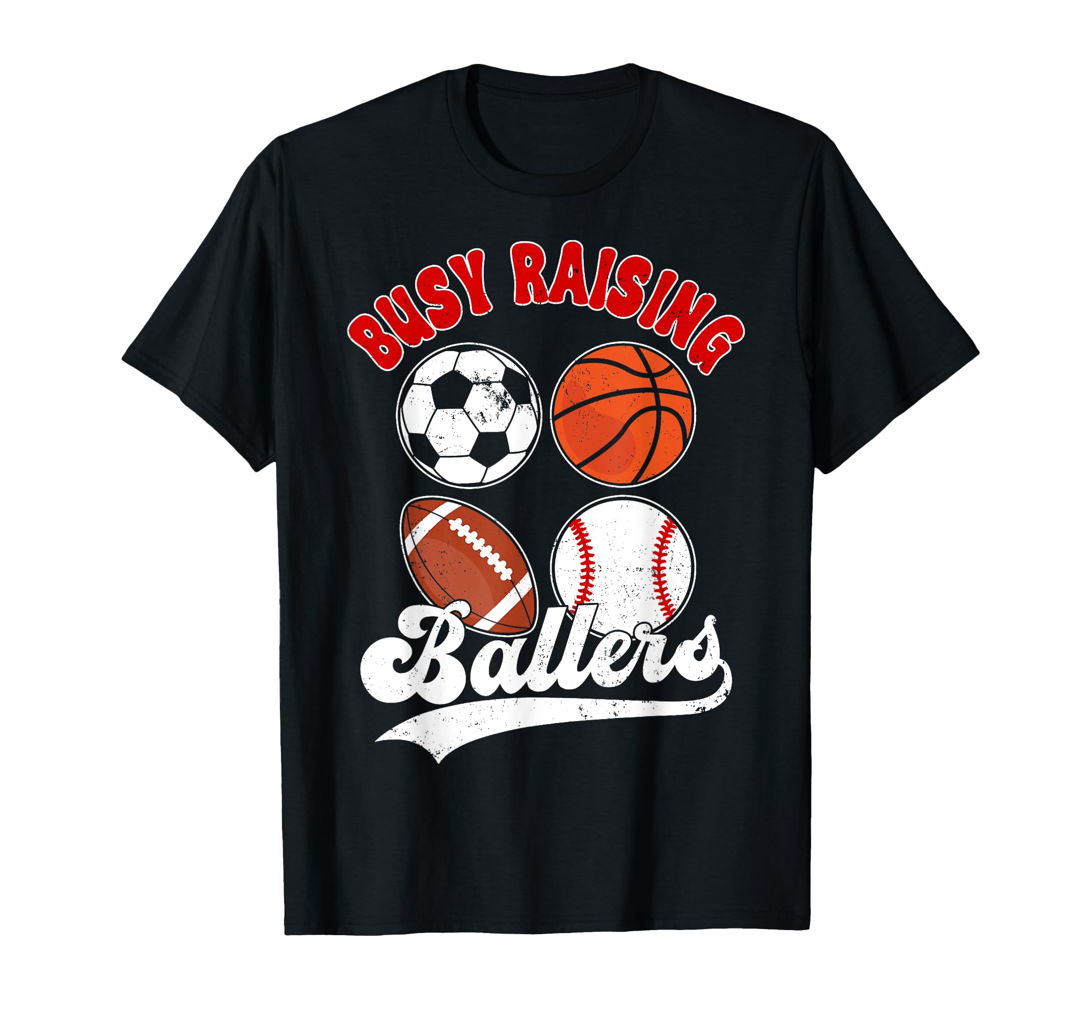 Sports Mom Gifts Busy Raising T-Shirt - Custom Art Print for Adults - T-Shirt, Sweatshirt, Hoodie