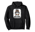 Busy Raising Ballers Football Messy Hoodie - Casual Everyday Wear Unisex - T-Shirt, Sweatshirt, Hoodie