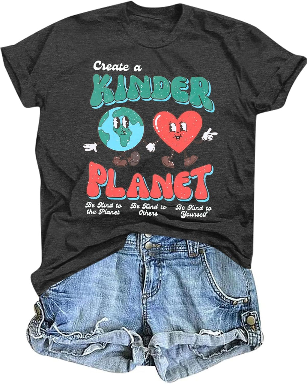 Earth Day for Women Create A Kinder Planet Be Kind - Adult & Kids T-Shirts, Sweatshirts & Hoodies apparel design preview 1