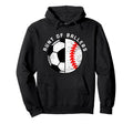 Aunt Ballers Funny Soccer Baseball Hoodie - Minimalist Print for Adults - T-Shirt, Sweatshirt, Hoodie