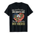 My Heart Is Where His Boots Are My T-Shirt - Fun Novelty Design for Adults - T-Shirt, Sweatshirt, Hoodie