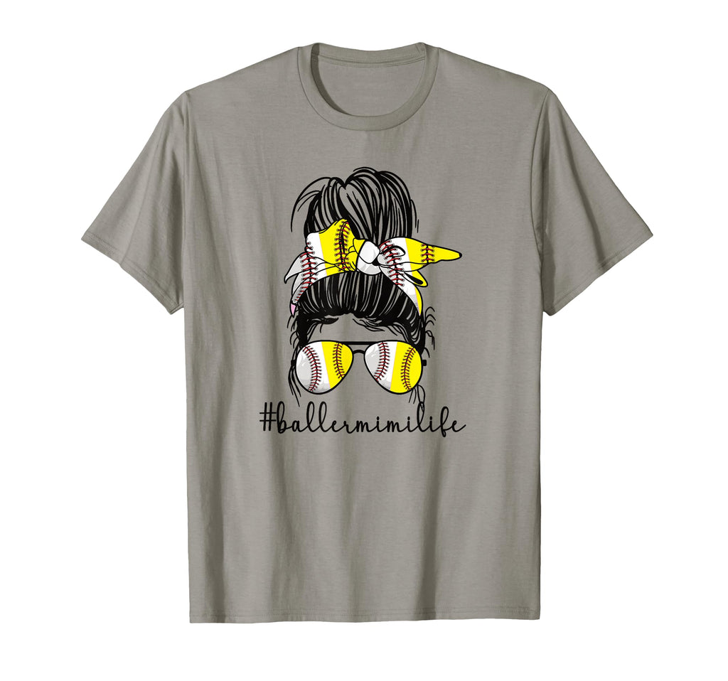 Baller Mimi Life Softball Baseball T-Shirt - Aesthetic Graphic for Adults - T-Shirt, Sweatshirt, Hoodie