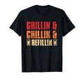 Fathers Day Dads Grillin Chillin T-Shirt - Custom Art Print for Adults - T-Shirt, Sweatshirt, Hoodie