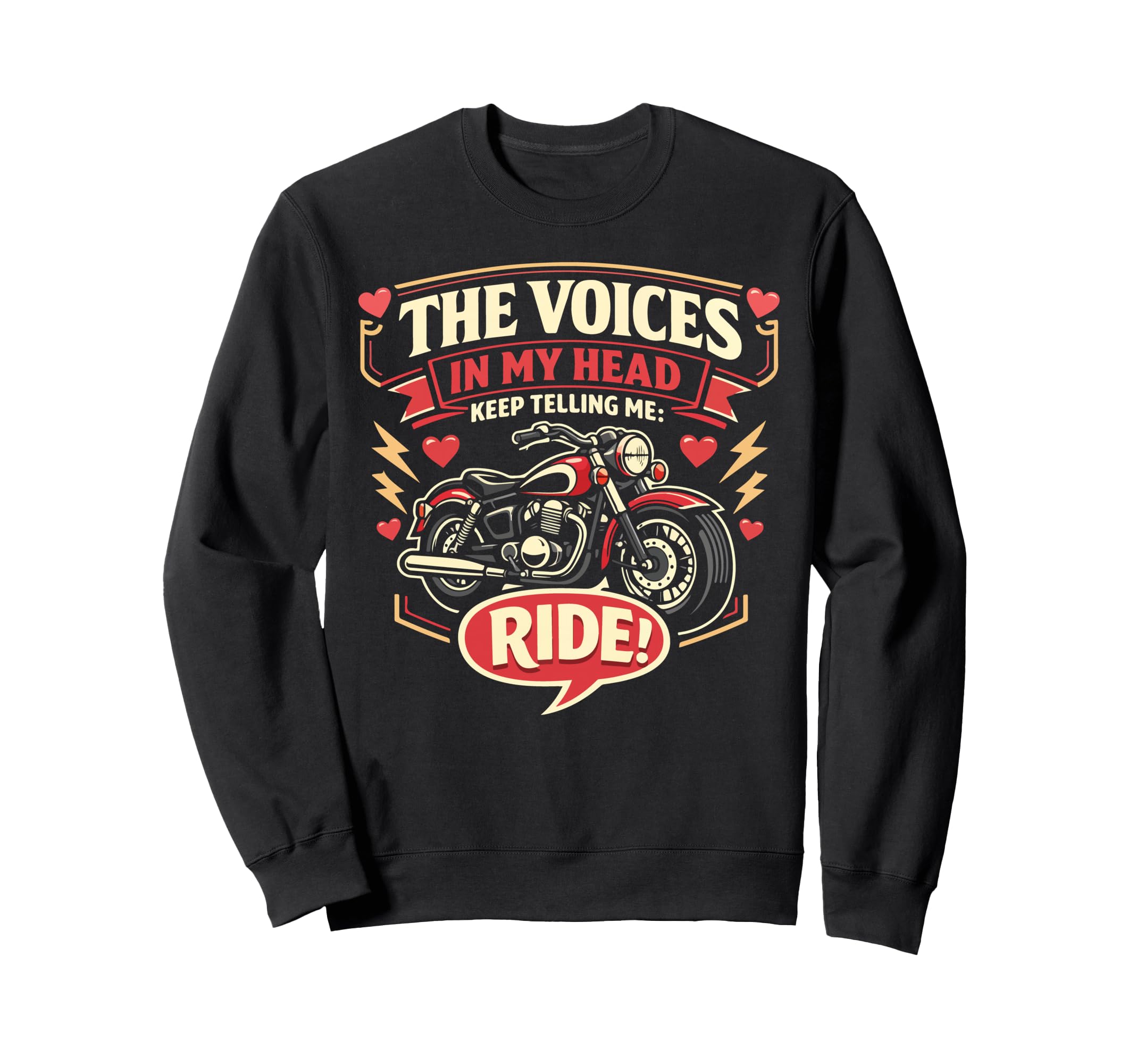 Motorcycle Biker Voices My Sweatshirt - Casual Everyday Wear for Adults - T-Shirt, Sweatshirt, Hoodie
