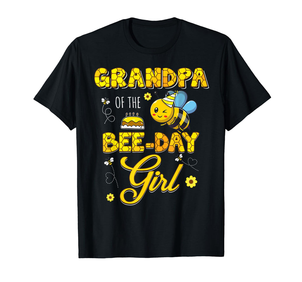 Grandpa Bee Day Hive Birthday Party T-Shirt - Minimalist Print Unisex - T-Shirt, Sweatshirt, Hoodie