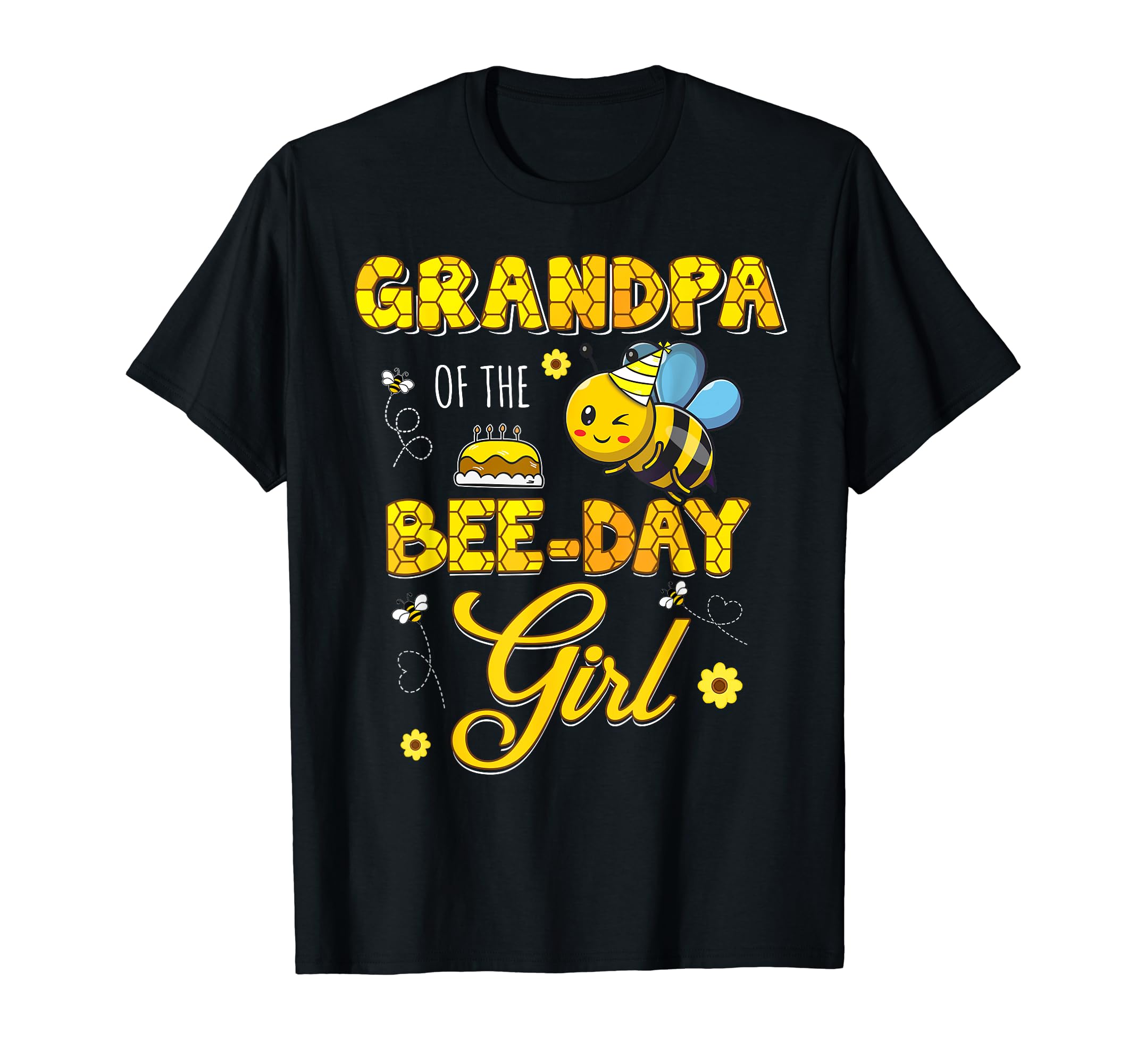 Grandpa Bee Day Hive Birthday Party T-Shirt - Minimalist Print Unisex - T-Shirt, Sweatshirt, Hoodie