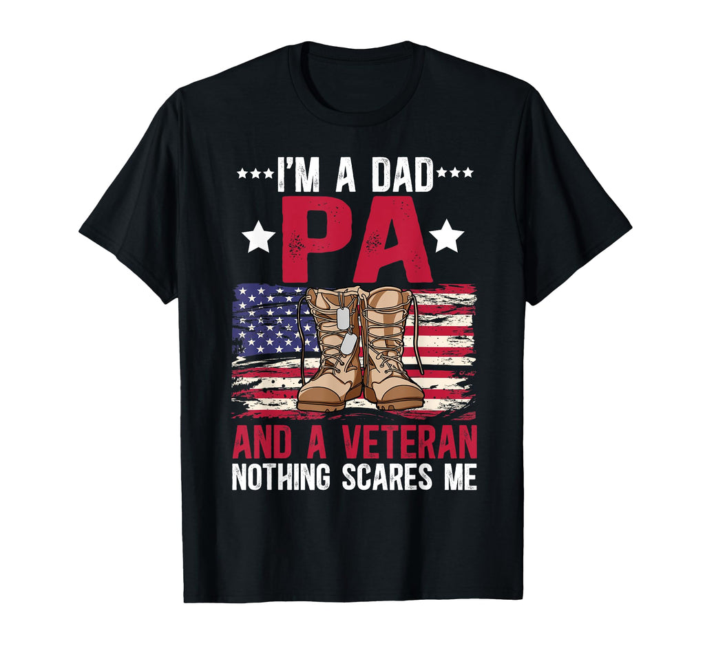 Im Dad Pa And Veteran Pa Grandpa T-Shirt - Graphic Print Unisex - T-Shirt, Sweatshirt, Hoodie