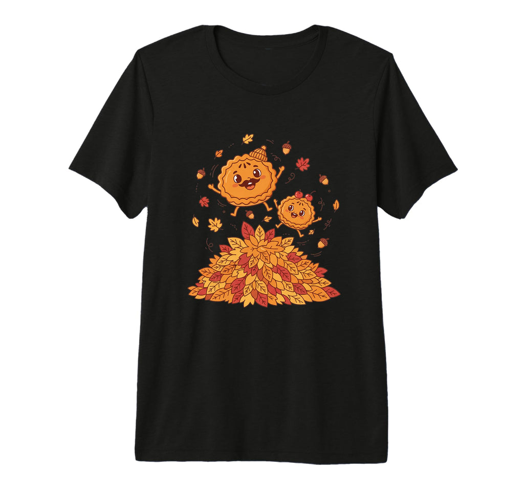 Pie Family Leaf Pile Jumping T-Shirt - Aesthetic Graphic Unisex - T-Shirt, Sweatshirt, Hoodie