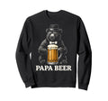 Papa Beer Funny Dad Bear Drinking Sweatshirt - Graphic Print Unisex - T-Shirt, Sweatshirt, Hoodie
