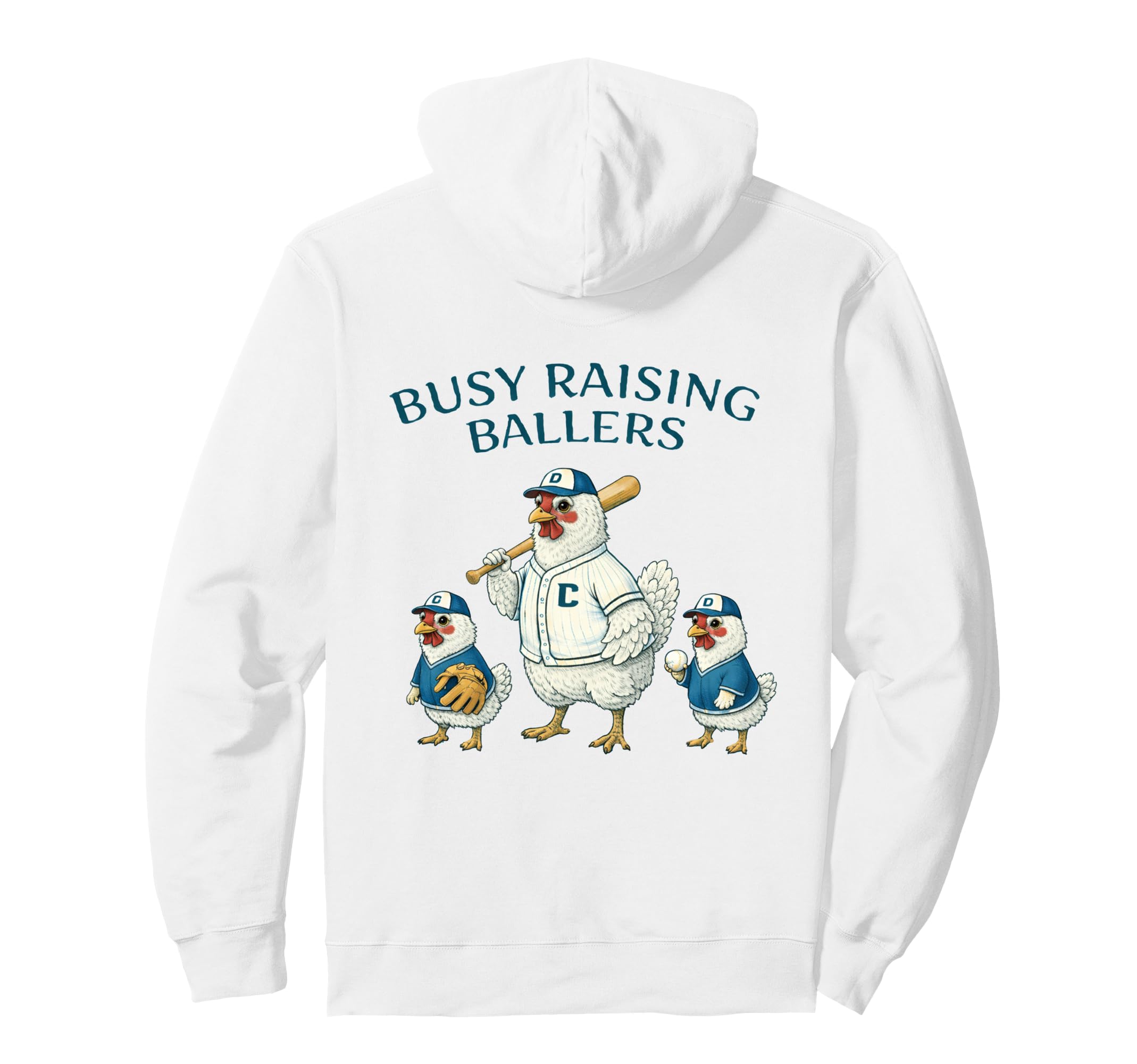 Busy Raising Baller Baseball Hoodie - Casual Everyday Wear for Adults - T-Shirt, Sweatshirt, Hoodie