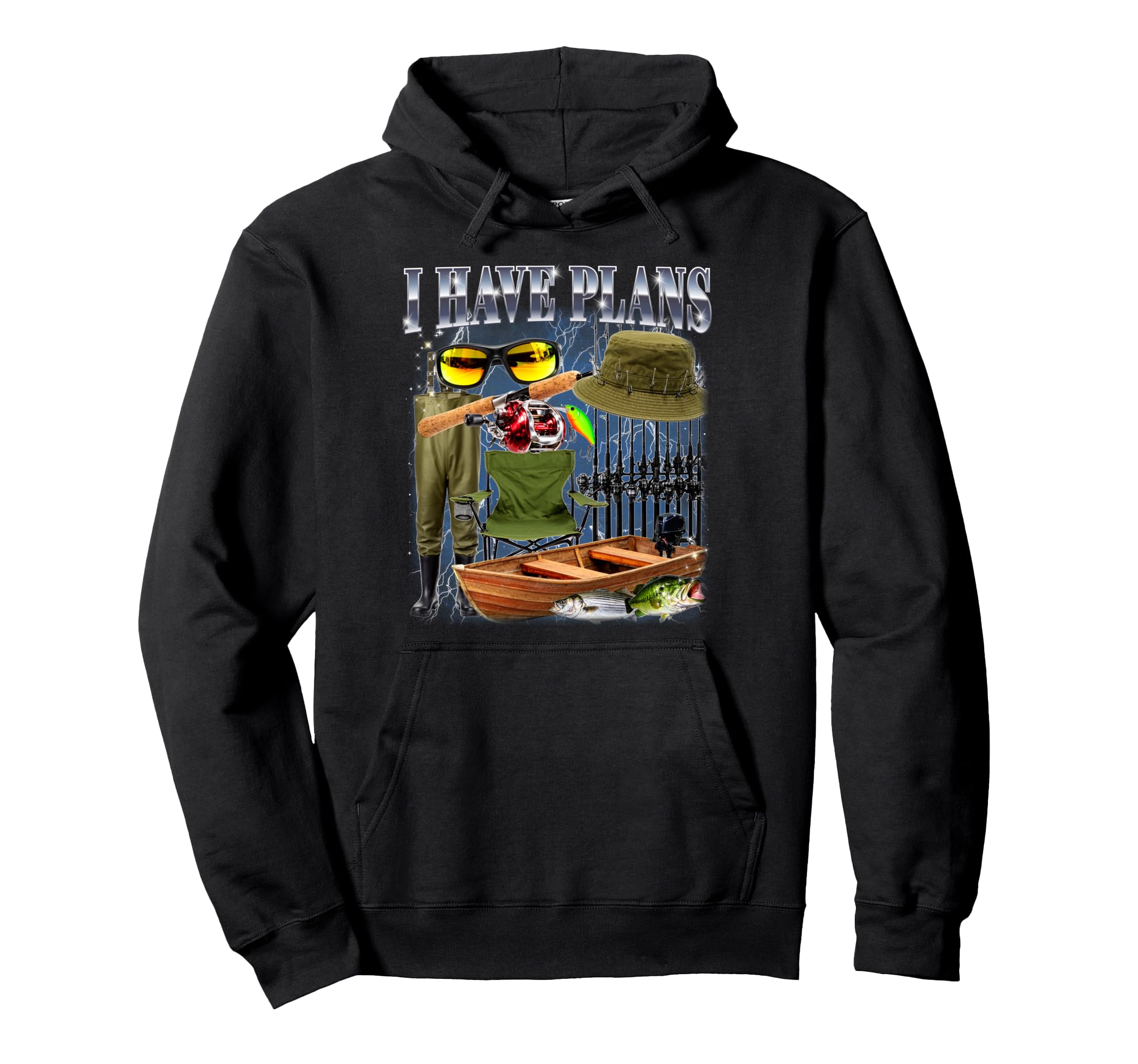I Have Plans Bootleg 90S Fisherman Hoodie - Streetwear Style Men Women - T-Shirt, Sweatshirt, Hoodie
