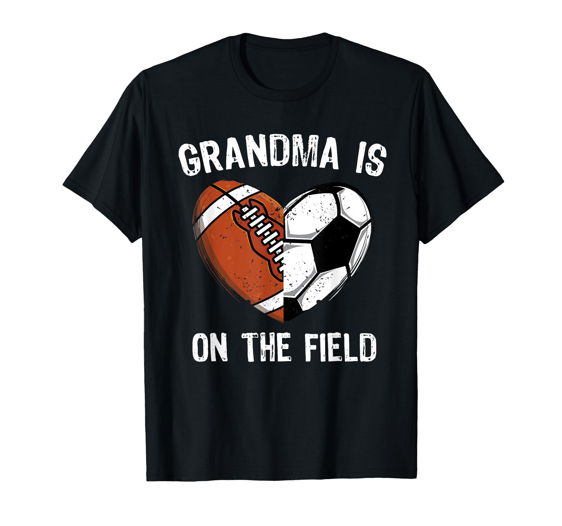 Soccer Grandma Football Heart Grandson T-Shirt - Fun Novelty Design Unisex - T-Shirt, Sweatshirt, Hoodie