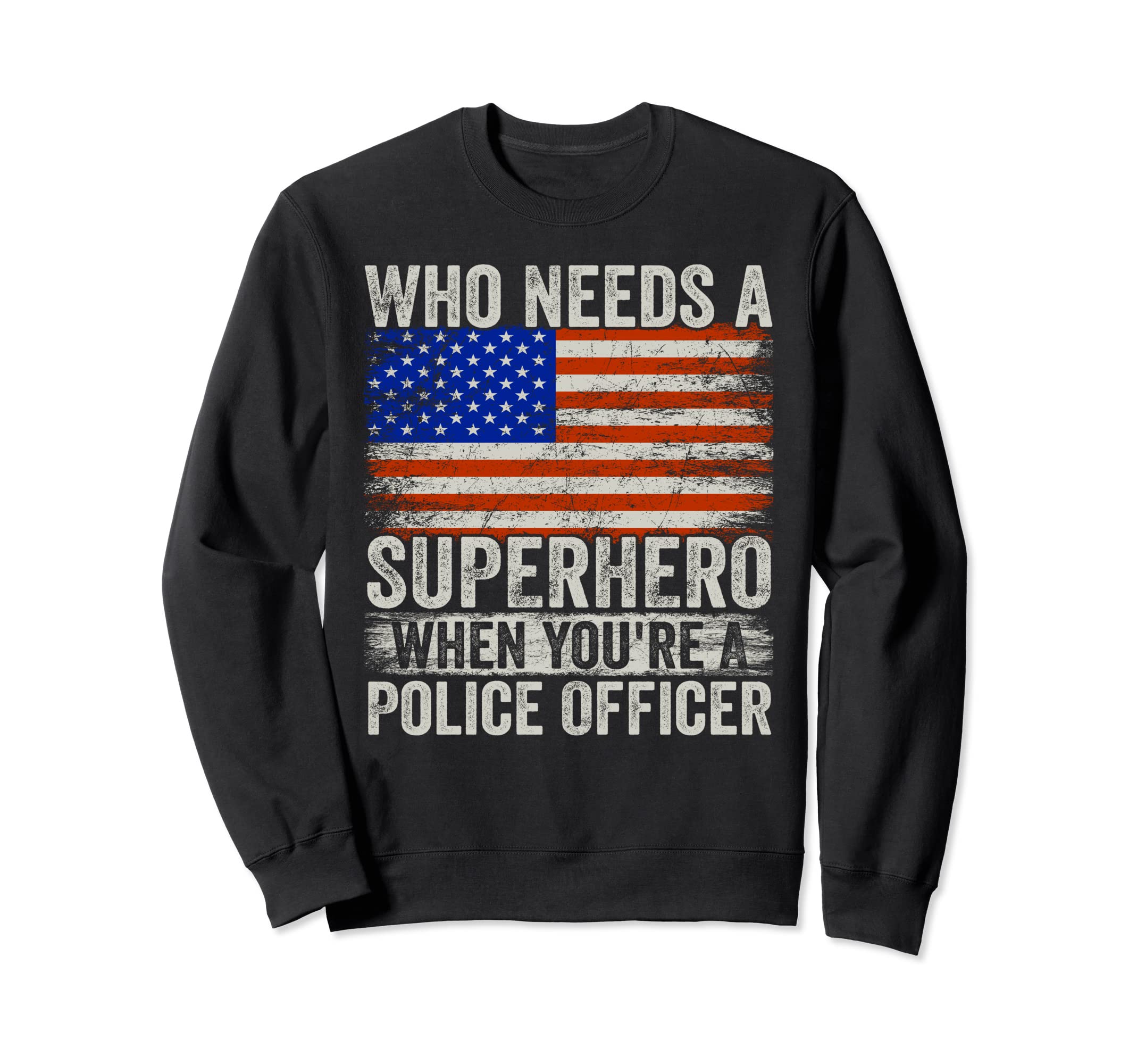 Funny Police Officer Superhero Dad Sweatshirt - Minimalist Print Men Women - T-Shirt, Sweatshirt, Hoodie